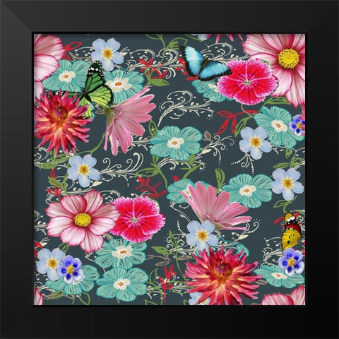 20-62 Pot Pourri Black Modern Wood Framed Art Print by HUE and MI and Sangita