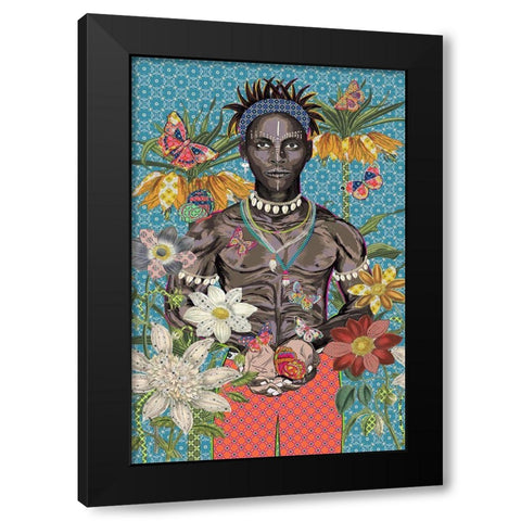 Hope Black Modern Wood Framed Art Print with Double Matting by HUE and MI and Sangita