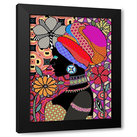 woman 1 Black Modern Wood Framed Art Print with Double Matting by HUE and MI and Sangita