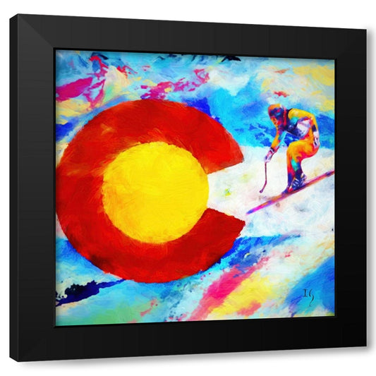Colorado Black Modern Wood Framed Art Print by Guaderrama, Ivan