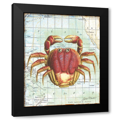 Nautical Journey-D-Crab Black Modern Wood Framed Art Print by Plout, Jean