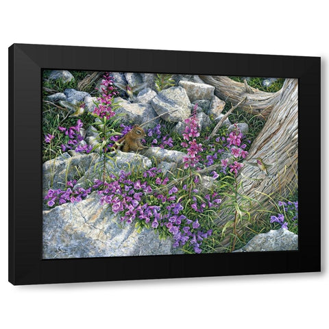 Squirrel Painting Black Modern Wood Framed Art Print by Tift, Jeff