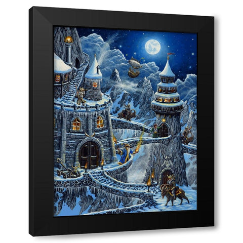 wizards call to arms Black Modern Wood Framed Art Print with Double Matting by Tift, Jeff