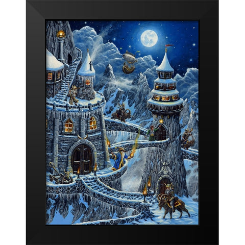 wizards call to arms Black Modern Wood Framed Art Print by Tift, Jeff
