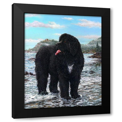 SEAMAN Black Modern Wood Framed Art Print by Tift, Jeff