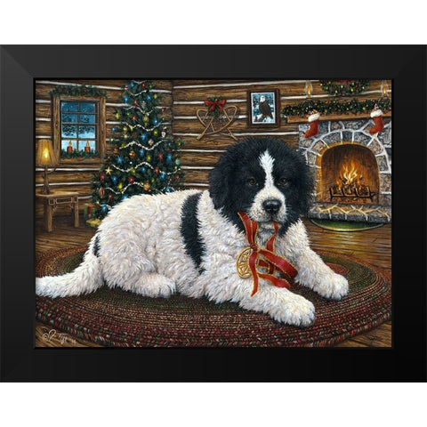 Christmas Companion Black Modern Wood Framed Art Print by Tift, Jeff