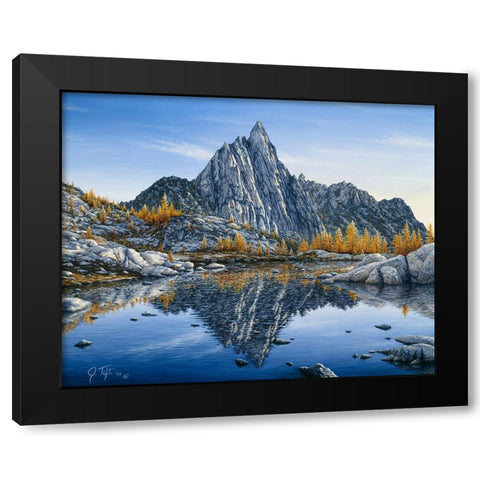 Prusik Peak Black Modern Wood Framed Art Print with Double Matting by Tift, Jeff