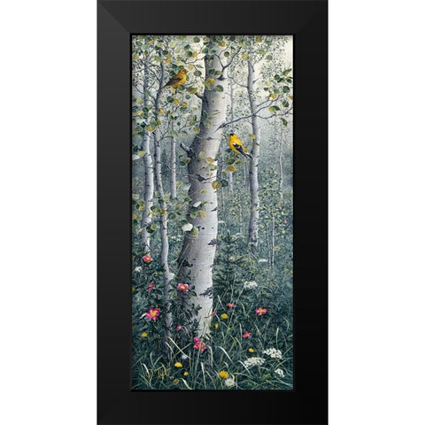 American Goldfinch Black Modern Wood Framed Art Print by Tift, Jeff