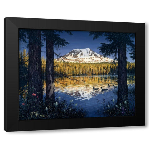 Mt Adams Black Modern Wood Framed Art Print by Tift, Jeff