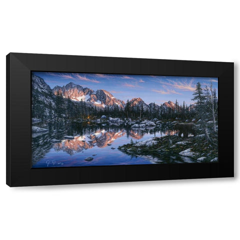 The Visitor 2 Black Modern Wood Framed Art Print with Double Matting by Tift, Jeff