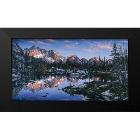 The Visitor 2 Black Modern Wood Framed Art Print by Tift, Jeff