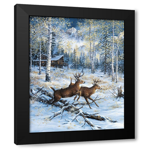 A Pair Black Modern Wood Framed Art Print with Double Matting by Tift, Jeff