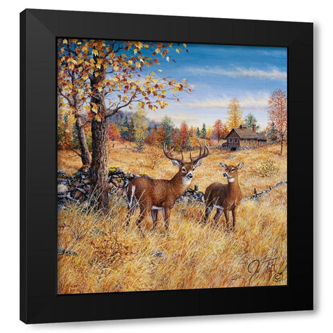 Colors Of Autumn Black Modern Wood Framed Art Print with Double Matting by Tift, Jeff