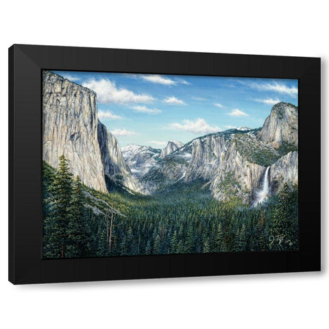 Yosemite Valley Black Modern Wood Framed Art Print by Tift, Jeff