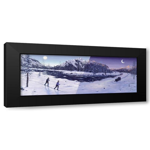 Large Mural Black Modern Wood Framed Art Print by Tift, Jeff