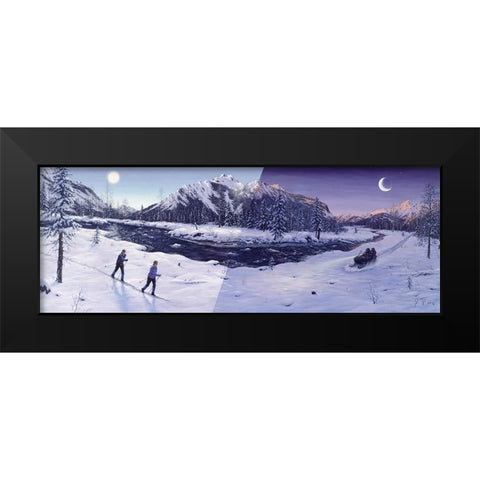 Large Mural Black Modern Wood Framed Art Print by Tift, Jeff