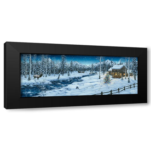 Mountain Holiday Black Modern Wood Framed Art Print with Double Matting by Tift, Jeff
