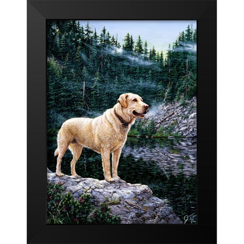 Standing Tall Black Modern Wood Framed Art Print by Tift, Jeff