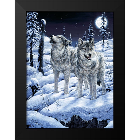 Lunar Calling Black Modern Wood Framed Art Print by Tift, Jeff