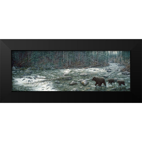 Cool Creek Black Modern Wood Framed Art Print by Tift, Jeff