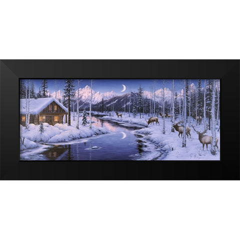 Winter Silence Black Modern Wood Framed Art Print by Tift, Jeff
