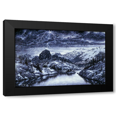 Stormwatch Black Modern Wood Framed Art Print by Tift, Jeff