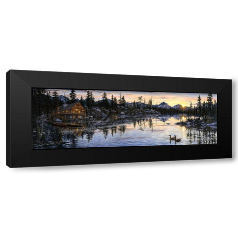 Evening Sunset Black Modern Wood Framed Art Print with Double Matting by Tift, Jeff