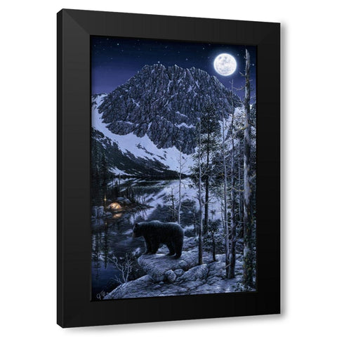 The Visitor Black Modern Wood Framed Art Print by Tift, Jeff