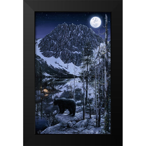 The Visitor Black Modern Wood Framed Art Print by Tift, Jeff