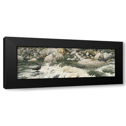 Swift Water Black Modern Wood Framed Art Print by Tift, Jeff