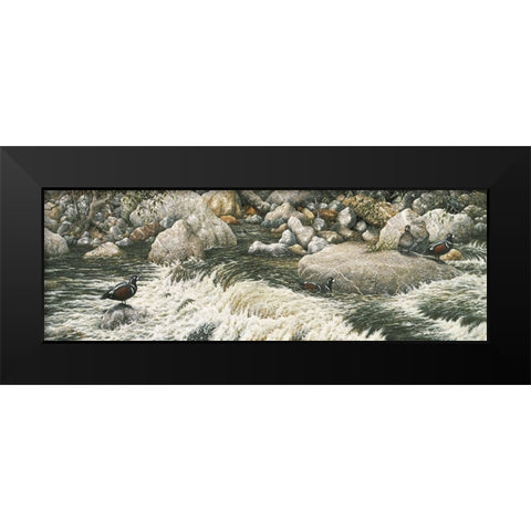 Swift Water Black Modern Wood Framed Art Print by Tift, Jeff