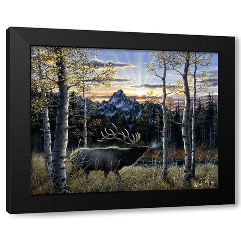 Dawn Of Light Black Modern Wood Framed Art Print with Double Matting by Tift, Jeff