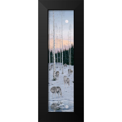 Moonlight Serenade Black Modern Wood Framed Art Print by Tift, Jeff