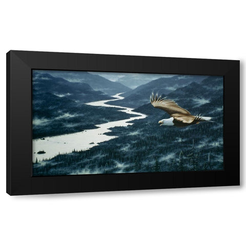 On The Silent Wings Of Freedom Black Modern Wood Framed Art Print by Tift, Jeff