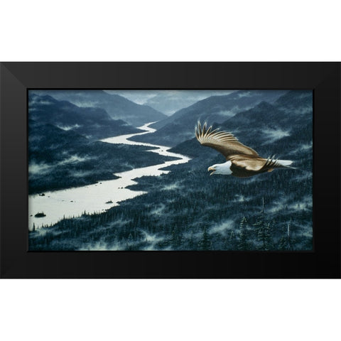 On The Silent Wings Of Freedom Black Modern Wood Framed Art Print by Tift, Jeff