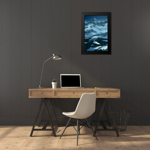 In The Land Of Ice And Snow Black Modern Wood Framed Art Print by Tift, Jeff