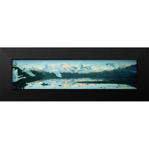 Northern Flight Black Modern Wood Framed Art Print by Tift, Jeff