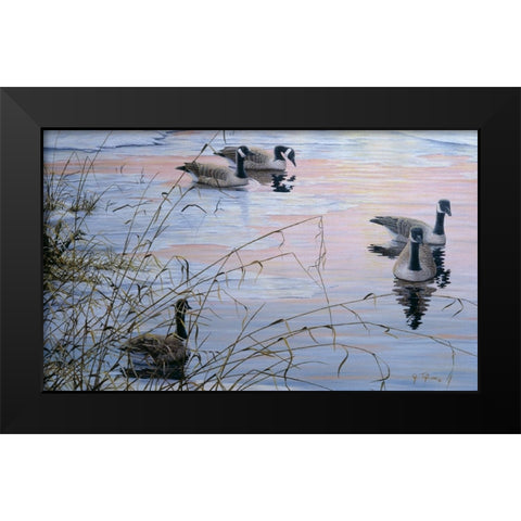 Sunset Serenity Black Modern Wood Framed Art Print by Tift, Jeff