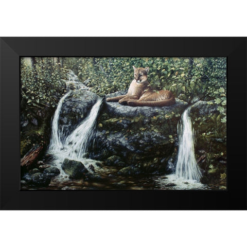 Solitude Black Modern Wood Framed Art Print by Tift, Jeff