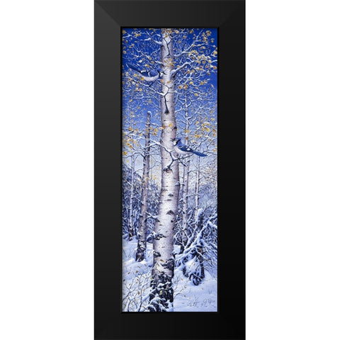 Blue Jay Black Modern Wood Framed Art Print by Tift, Jeff