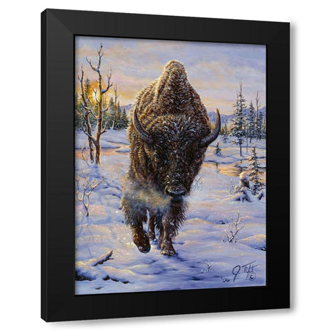 Intimidation Black Modern Wood Framed Art Print with Double Matting by Tift, Jeff