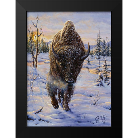 Intimidation Black Modern Wood Framed Art Print by Tift, Jeff