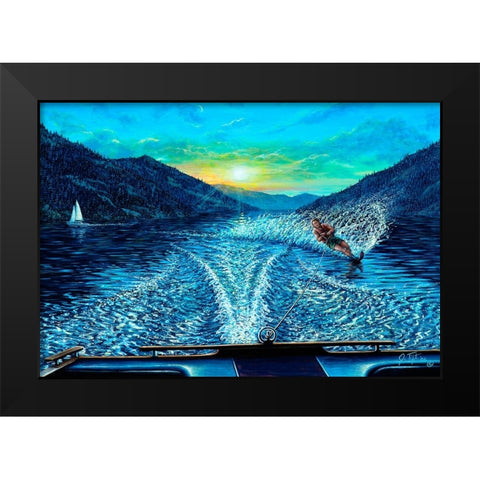 L. Chelan Black Modern Wood Framed Art Print by Tift, Jeff