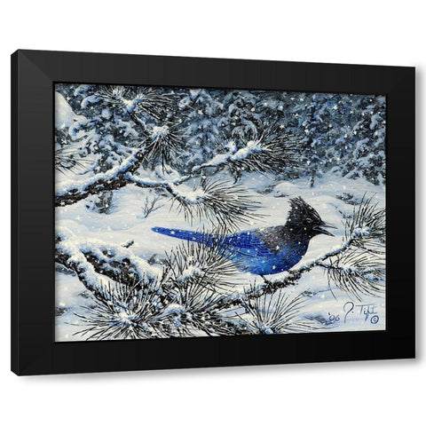 Winter Jay Black Modern Wood Framed Art Print by Tift, Jeff