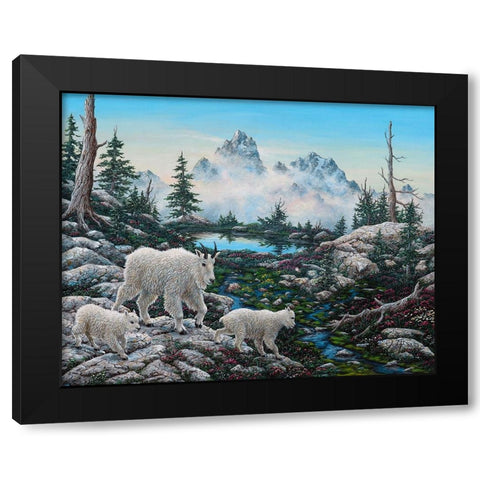 Alpine Country Black Modern Wood Framed Art Print with Double Matting by Tift, Jeff