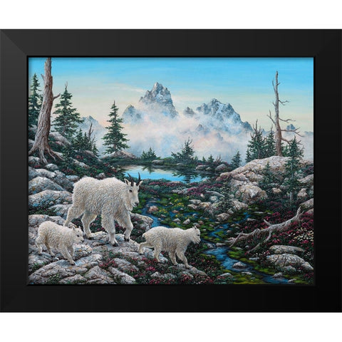Alpine Country Black Modern Wood Framed Art Print by Tift, Jeff