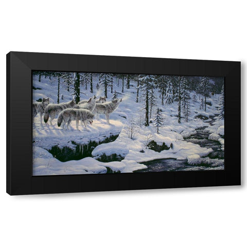 Winters Cry Black Modern Wood Framed Art Print by Tift, Jeff