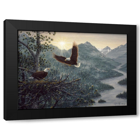 Eagles Nest Black Modern Wood Framed Art Print by Tift, Jeff