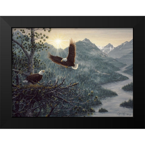 Eagles Nest Black Modern Wood Framed Art Print by Tift, Jeff
