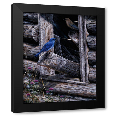 Meeting Place Black Modern Wood Framed Art Print with Double Matting by Tift, Jeff